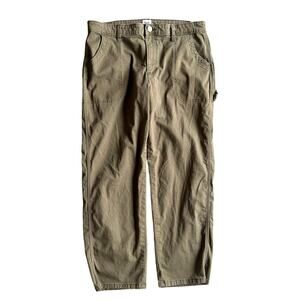 Lee Retro Olive Drab Cropped Straight Leg Pants Women’s 14M